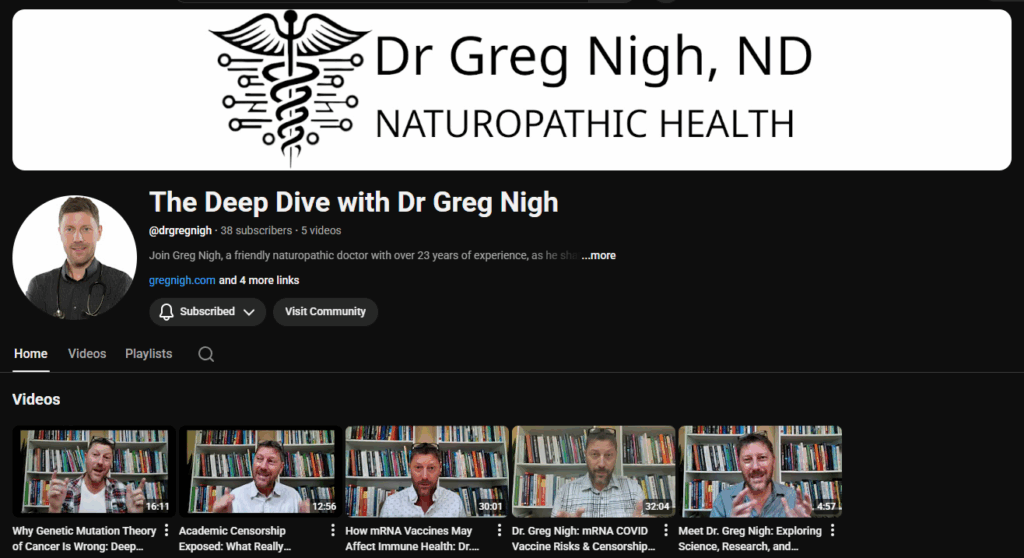 The deep dive with Dr. Greg Nigh podcast